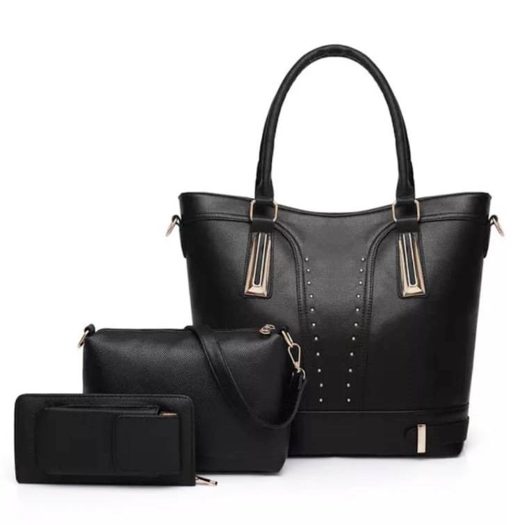 Geanta dama neagra 3 in 1 Nety biashoes.ro imagine reduceri